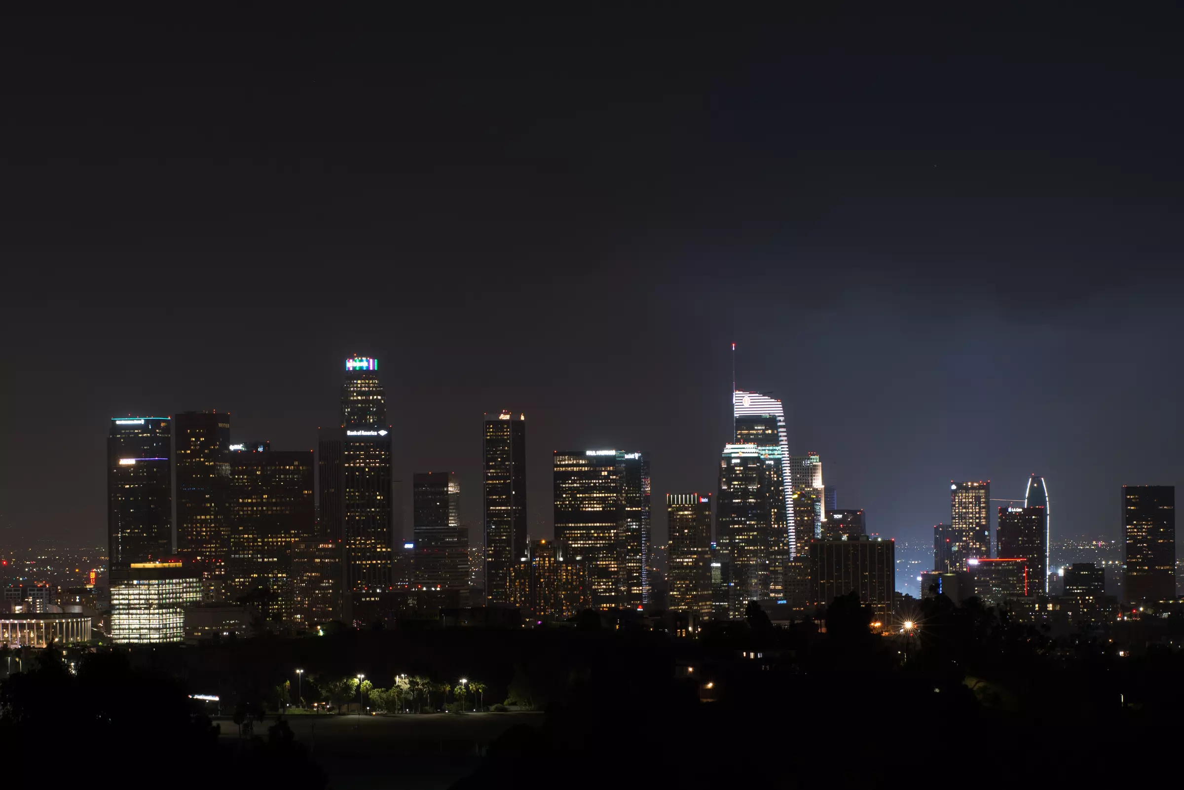 Los Angeles panorama miasta z Elysian Park