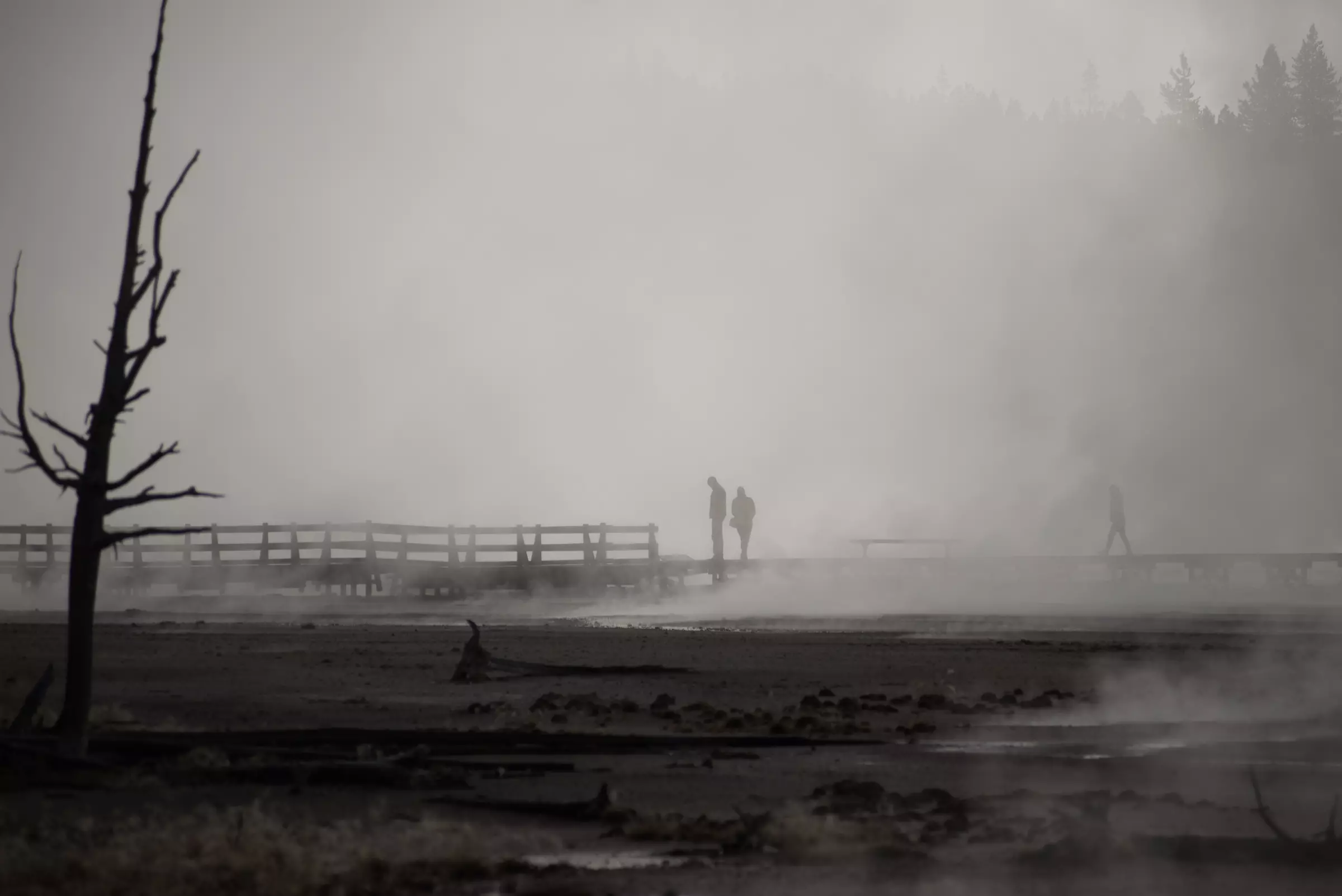 Yellowstone - Norris Geyser Basin - krajobraz postapokaliptyczny